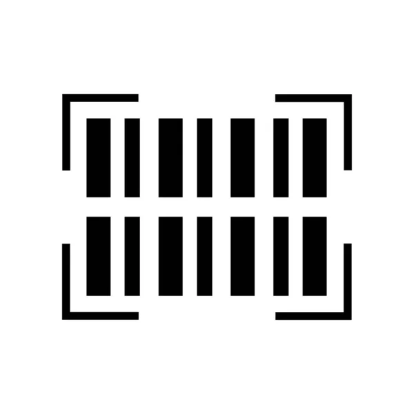 Vecteur Symbole Icône Remplissage Code Barres Icône Code Barres Glyphe — Image vectorielle