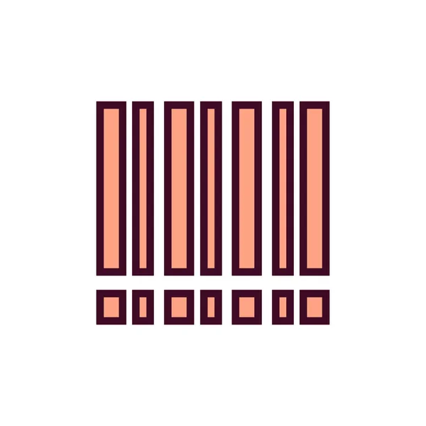 Illustration Vectorielle Icône Code Barres Code Barres Icône Couleur Linéaire — Image vectorielle
