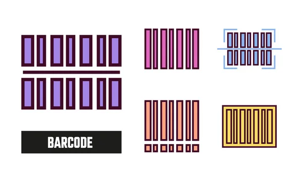 Barcode Icoon Set Vector Illustratie — Stockvector