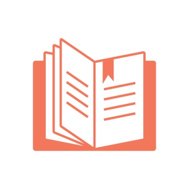 Düz Kitap Simge Vektörü İllüstrasyonu