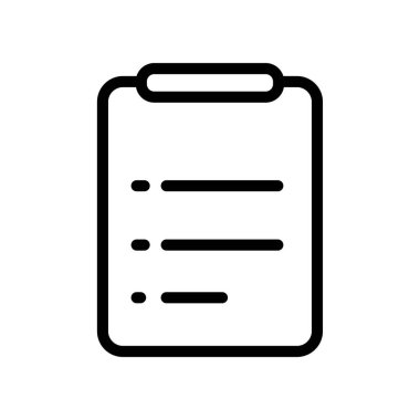 Pano Lineal Simge Vektörü. Siyah Taslak Pano Simgesi