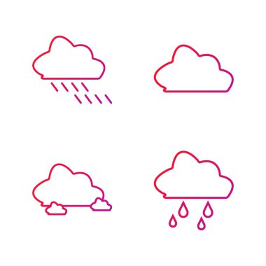 Bulut Gradyan Simgesi Vektör İllüstrasyonu