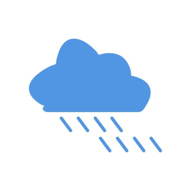 Düz Bulut Simgesi Sembol Vektörü İllüstrasyonu