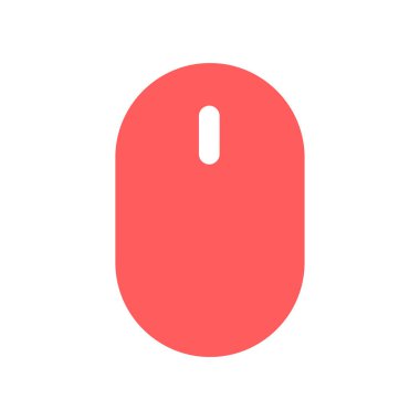 Düz Bilgisayar Fare Simgesi Simge Vektörü İllüstrasyonu