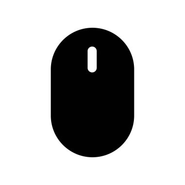 Bilgisayar Fare Simge Vektörünü Doldur. Siyah Kabartma Bilgisayar Fare Simgesi