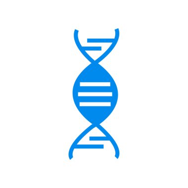 Düz DNA Simgesi Sembol Vektörü İllüstrasyonu