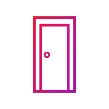 Kapı Gradyan Simge Vektörü İllüstrasyonu