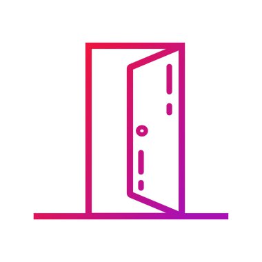 Kapı Gradyan Simge Vektörü İllüstrasyonu