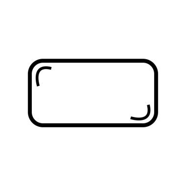 Geometri Lineal Simge Vektörü. Siyah Çizgi Geometri Simgesi