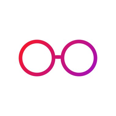 Gözlükler Gradyan Simge Vektörü İllüstrasyonu