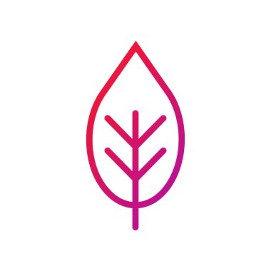 Yaprak Gradyan Simgesi Vektör İllüstrasyonu