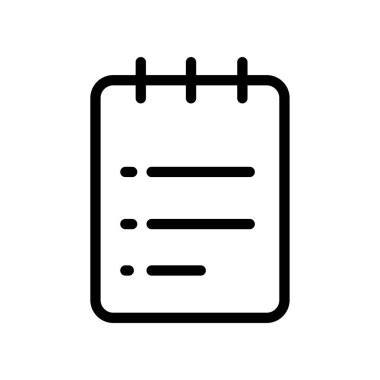 Lineal Simge Vektörünü Listele. Siyah Özet Listesi Simgesi