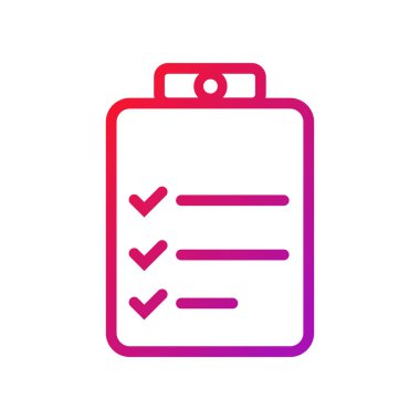 Gradyan Simge Vektörü İllüstrasyonunu Listele