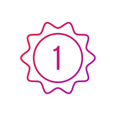 Madalya Gradyan Simgesi Vektör İllüstrasyonu