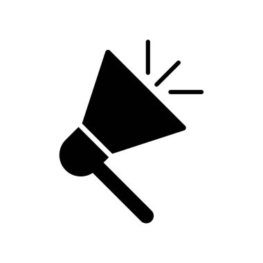 Megafon Simge Vektörü Simgesi Doldur. Siyah Glyph Megafon Simgesi