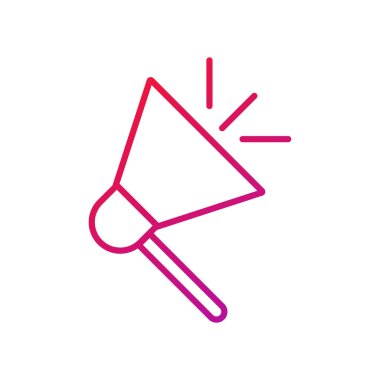 Megafon Gradyan Simge Vektörü İllüstrasyonu