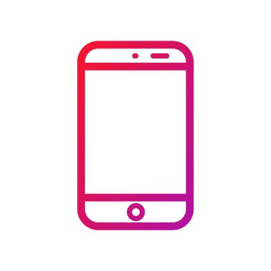 Cep telefonu Gradyan Simgesi Vektör İllüstrasyonu