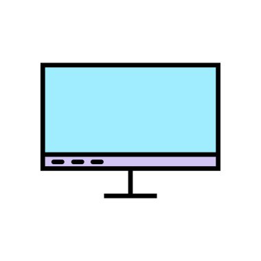 Ekran Simgesi Vektör Resmini Görüntüle. Ekran Rengi Simgesini İzle