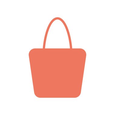 Düz Alışveriş Torbası Simge Vektör İllüstrasyonu