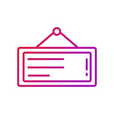 İmza Tablosu Gradyan Simgesi Vektör İllüstrasyonu