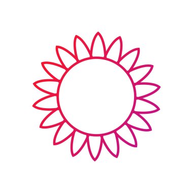 Ayçiçeği Gradyan Simgesi Vektör İllüstrasyonu