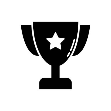 Ödül Simgesi Simge Vektörü. Siyah Kabartma Simgesi Simgesi