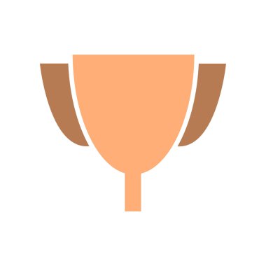 Düz Kupa Simgesi Sembol Vektörü İllüstrasyonu