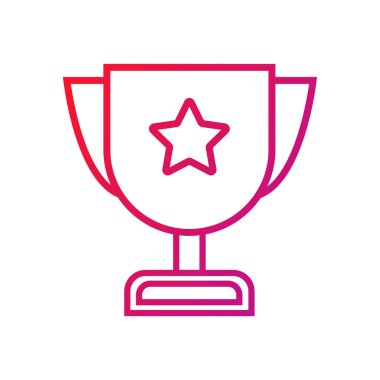 Ödül Gradyan Simgesi Vektör İllüstrasyonu