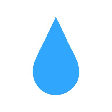 Düz Su Simgesi Sembol Vektörü İllüstrasyonu