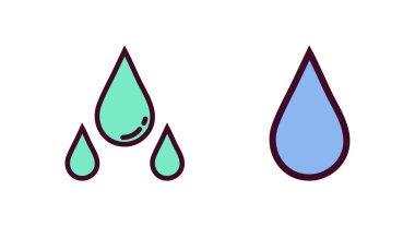 Su Simgesi Vektör İllüstrasyonu. Su Çizgisi Renk Simgesi