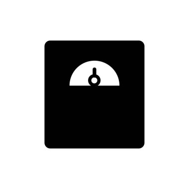 Ağırlık Ölçekleme Simge Vektörü Simgesi Doldur. Siyah Kabartma Ağırlık Ölçekleme Simgesi