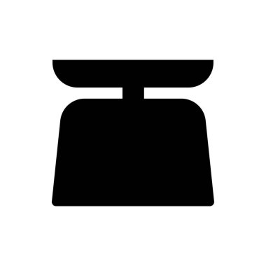 Ağırlık Ölçekleme Simge Vektörü Simgesi Doldur. Siyah Kabartma Ağırlık Ölçekleme Simgesi