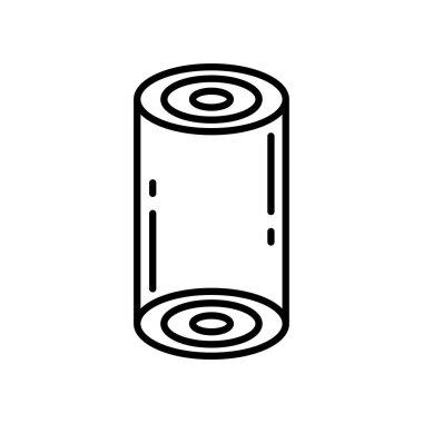 Ahşap Çizgi Simgesi Sembol Vektörü. Siyah Taslak Ahşap Simgesi
