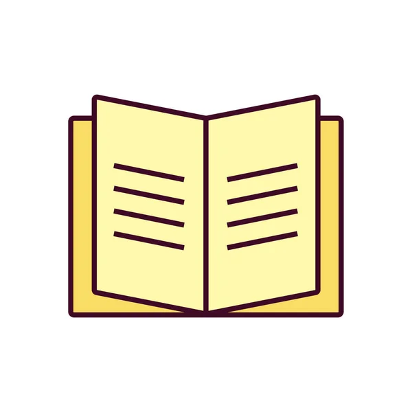 Book Icon Vector Illustration Book Lineal Color Icon — Stock Vector