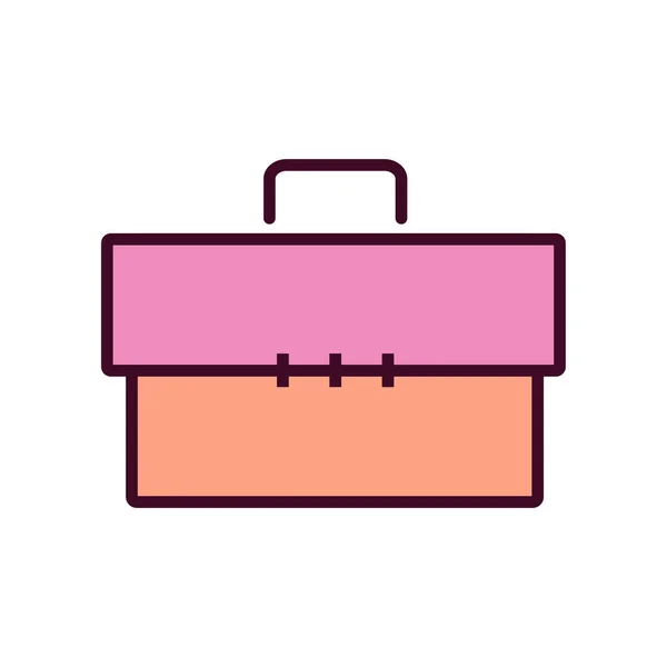 Briefcase Icon Vector Illustration Briefcase Lineal Color Icon — Stock Vector