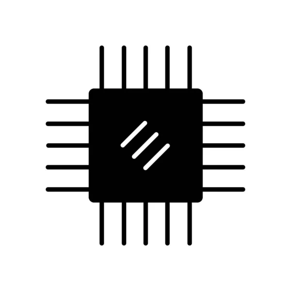 Chip Συμπληρώστε Εικονίδιο Διάνυσμα Σύμβολο Εικονίδιο Τσιπ Μαύρης Glyph — Διανυσματικό Αρχείο