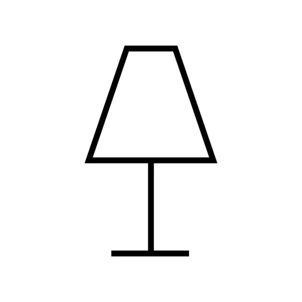 Символический Вектор Настольной Лампы Black Outline Desk — стоковый вектор