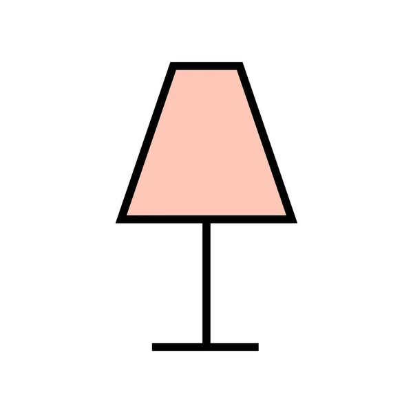 Illustration Vectorielle Icône Lampe Bureau Icône Couleur Ligne Lampe Bureau — Image vectorielle