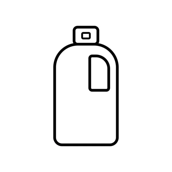 清洗剂Lineal图标符号向量 黑色纲要洗涤剂图标 — 图库矢量图片