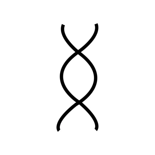 Dna Lineal Εικονίδιο Διάνυσμα Σύμβολο Μαύρο Περίγραμμα Εικονίδιο Dna — Διανυσματικό Αρχείο