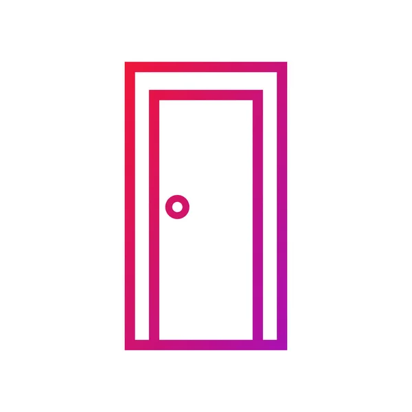 Illustration Vectorielle Icône Dégradé Porte — Image vectorielle