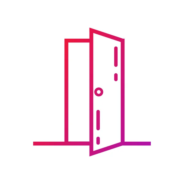 Illustration Vectorielle Icône Dégradé Porte — Image vectorielle