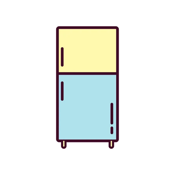 Illustration Vectorielle Icône Réfrigérateur Icône Couleur Ligne Réfrigérateur — Image vectorielle