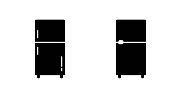 Kühlschrankfüllsymbol Vektor Black Glyph Kühlschrank Ikone — Stockvektor