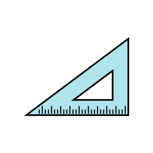 Geometri Ikon Vektor Illustration Geometri Linjal Färg Ikonen — Stock vektor