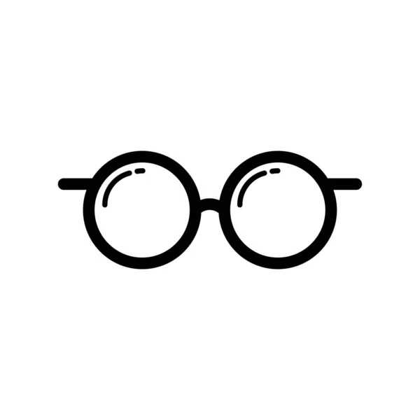 Vektor Symbolu Lineární Ikony Brýlí Ikona Černých Brýlí Osnovy — Stockový vektor