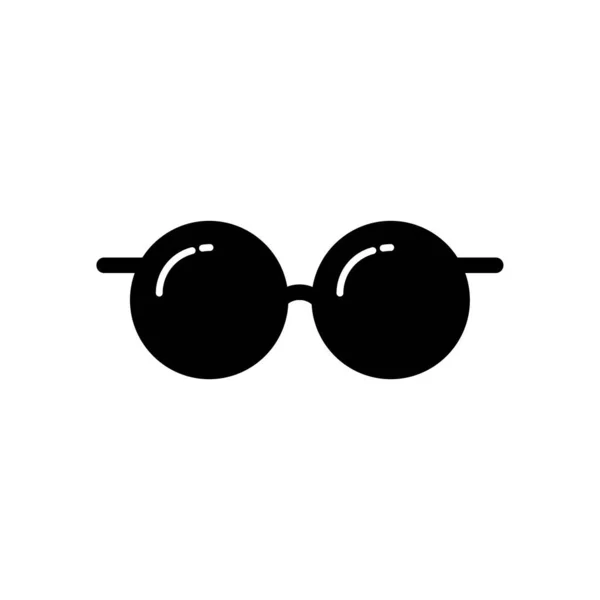 Vector Símbolo Icono Relleno Gafas Gafas Glifo Negro Icono — Archivo Imágenes Vectoriales