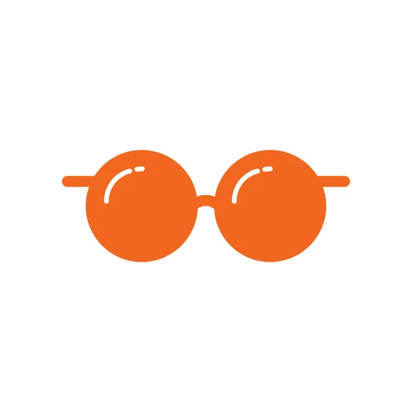 Düz Gözlük Simgesi Sembol Vektörü Llüstrasyonu — Stok Vektör
