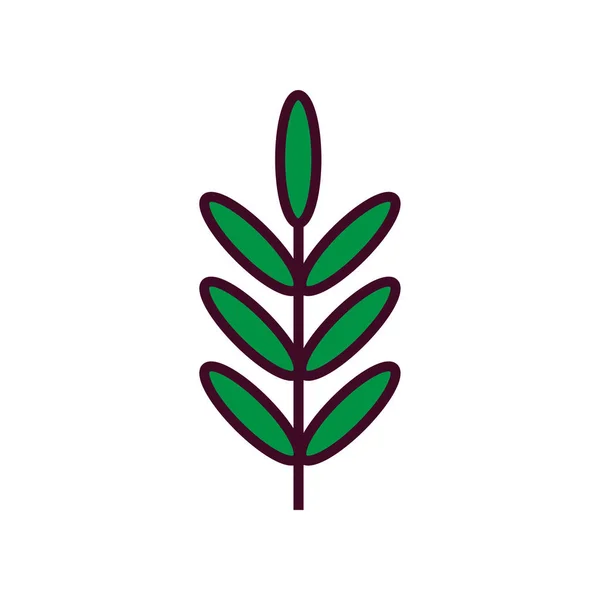 Yaprak Simgesi Vektör Llüstrasyonu Yaprak Çizgisi Renk Simgesi — Stok Vektör