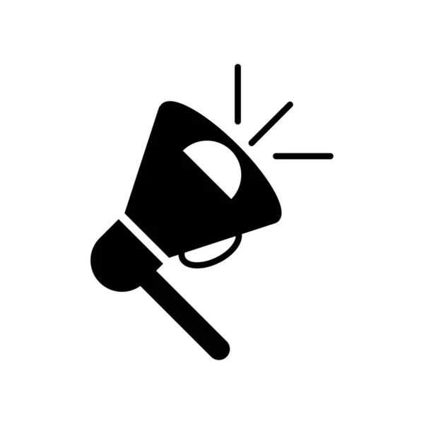 Vecteur Symbole Icône Remplissage Mégaphone Icône Mégaphone Glyphe Noir — Image vectorielle